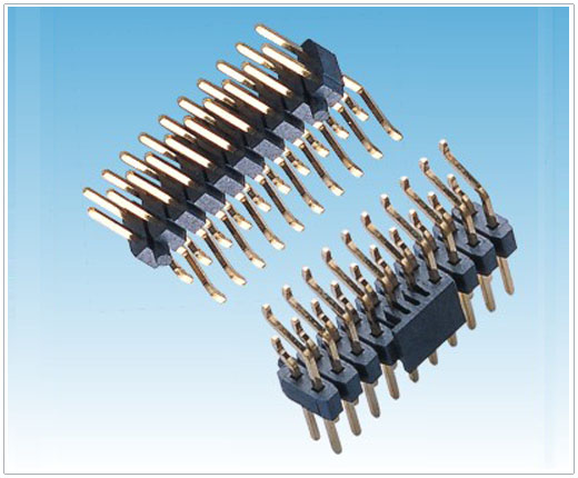 2.54mm双排卧贴排针
