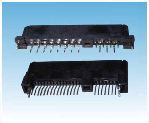 SATA 7P+15P 母座DIP 180度 单/双排脚 